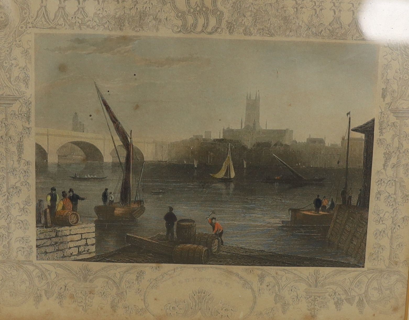 A set of six Victorian coloured steel engravings housed in bird's eye maple frames, frames overall 31 x 37cm